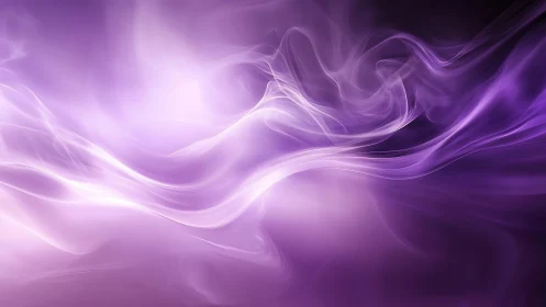 Violet luminous waves flow through abstract digital space.