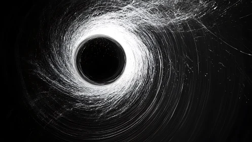 Whirlpool Of Starlight: Monochrome Descent Into Cosmic Silence.