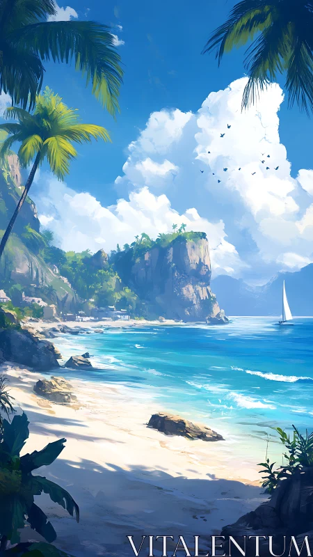 Tropical Paradise Cove Where Azure Dreams Meet Golden Sands