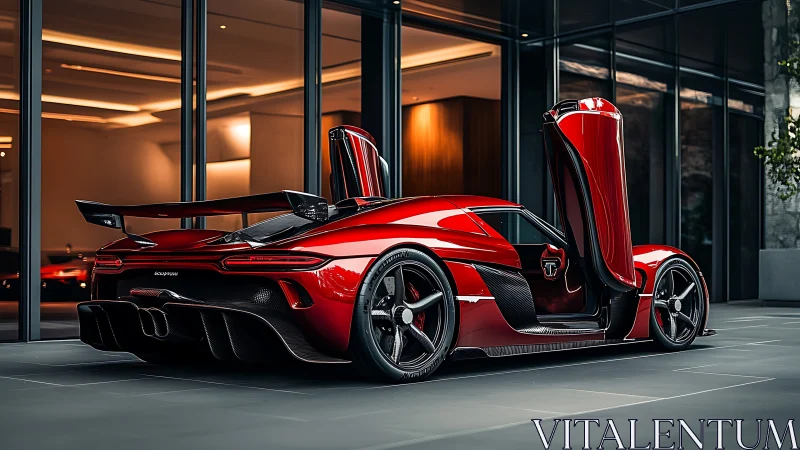 Hypercar rear perspective showcases sculpted aero bodywork