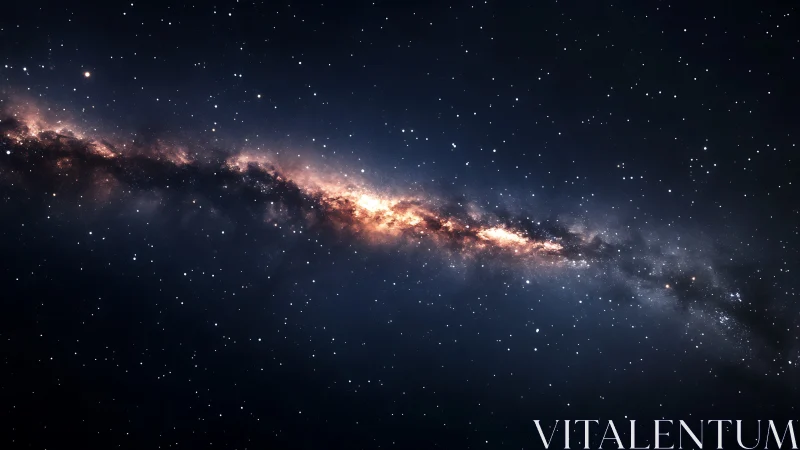 Milky Way galactic band across dense star field in space.