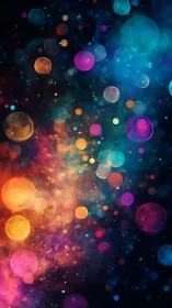 Chromatic bokeh nebula renders layered luminous particle fields