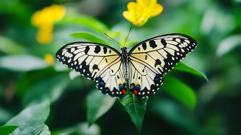 Macrophotographic analysis of swallowtail butterfly symmetry.