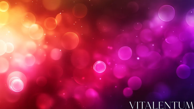 Vibrant bokeh light abstract in warm red, pink, and purple tones.