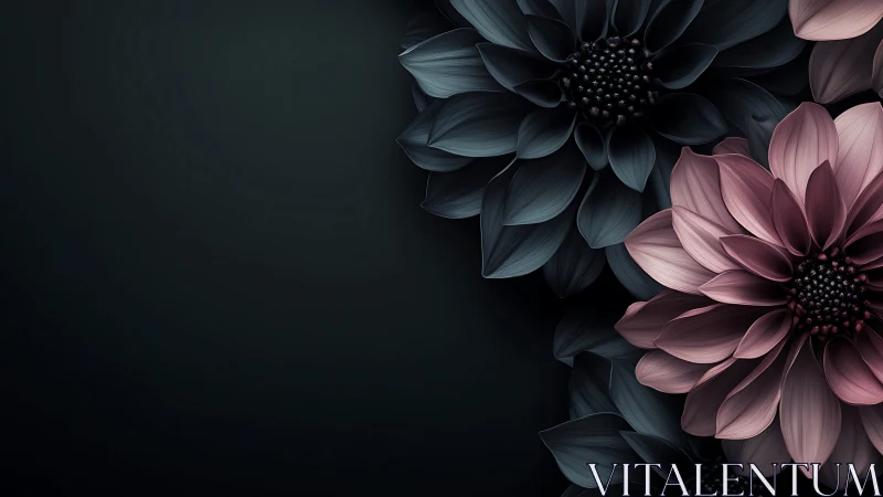 Twilight Dahlias: Dark Bloom Symphony.