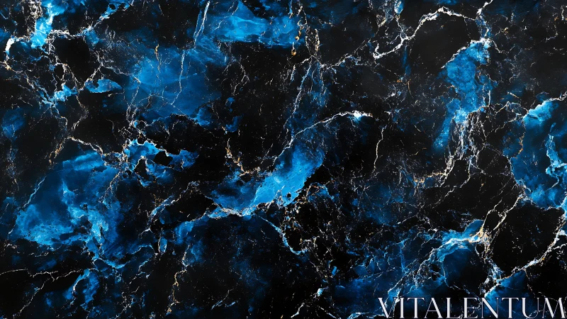Midnight nebula marble where electric blue rivers bloom.