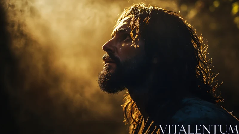 Low key side profile portrait isolates subject in volumetric backlight