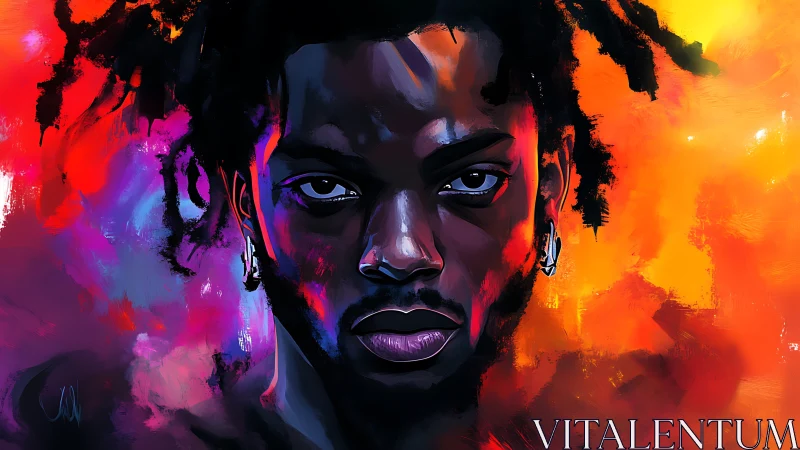 Electric portrait in blazing color and quiet confidence.