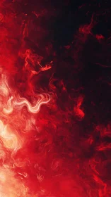 Mesmerizing red and gold liquid swirls dance together