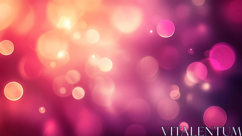 Vibrant pink and orange bokeh abstract digital background art.