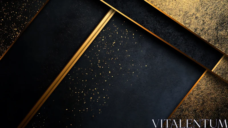 Black luxury background with diagonal gold metallic frames.