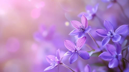 Purple wildflowers in soft focus bloom.