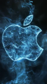 Glowing blue vapor logo formed from swirling energy.