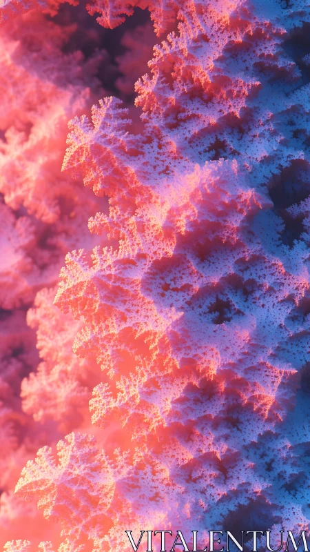 Coral nebula fractals bloom in cotton-candy twilight light