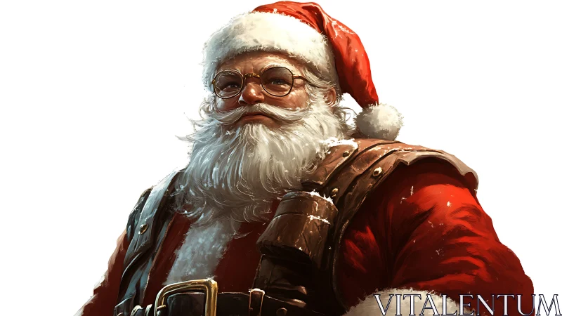 Warmhearted Santa stands ready for a joyful winter journey