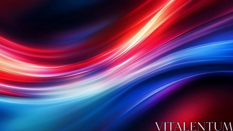 Flowing ribbons of color dance in a dreamy light wave.