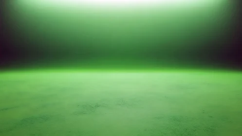 Minimalist green gradient horizon with soft studio glow.