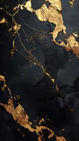 Gold textured veins fracture across dark stone surface