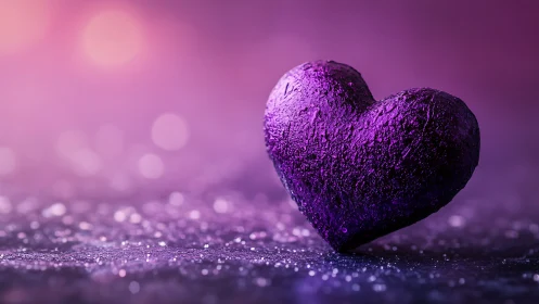 Crystalline Heart Dreaming in Violet Reverie.
