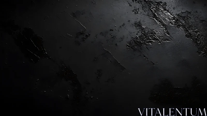 Dark textured surface with irregular reflective patches.