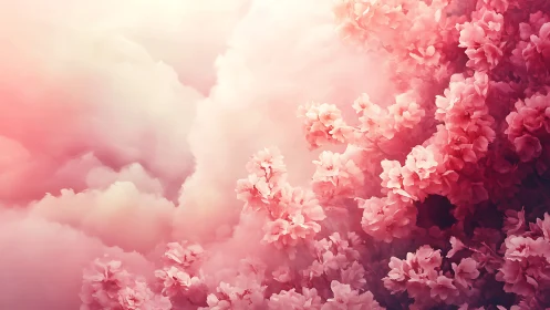 Blooming Pink Peonies Dancing Through Soft, Dreamy Light