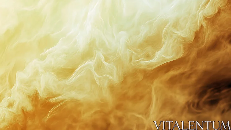 Golden cloud river swirling through soft celestial light.