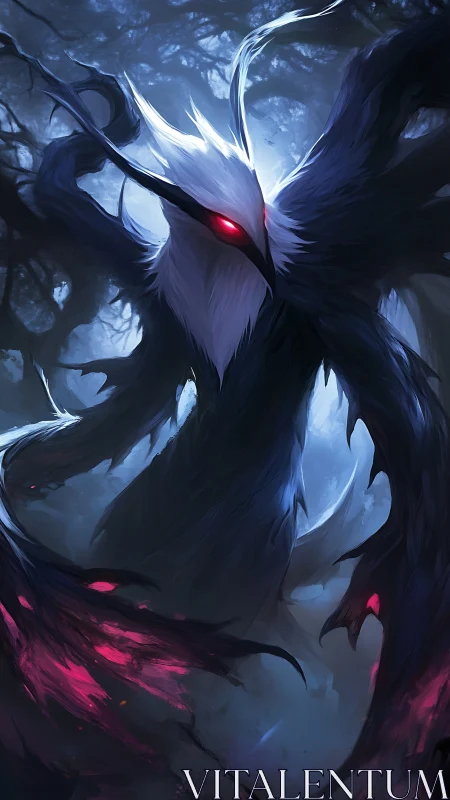 Nocturnal void wraith with bioluminescent ocular core.