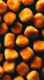 Golden crunchy bites lined up for cozy snacking joy.