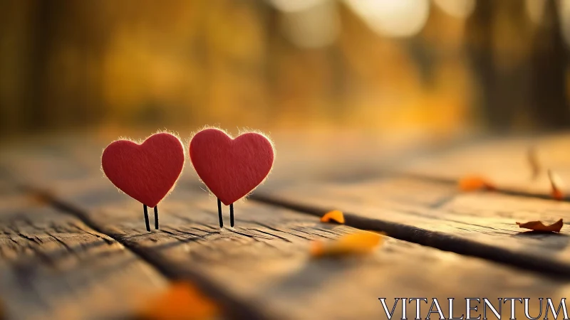 Twin Hearts Bloom. A Whimsical Romance in Autumn Light.