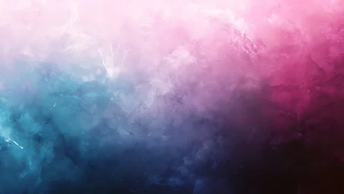 Dreamy pink and teal nebula cloud drifts across dark space