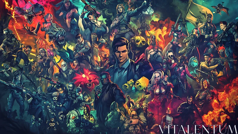 Chaotic heroes, vivid villains, and a neon-soaked standoff.