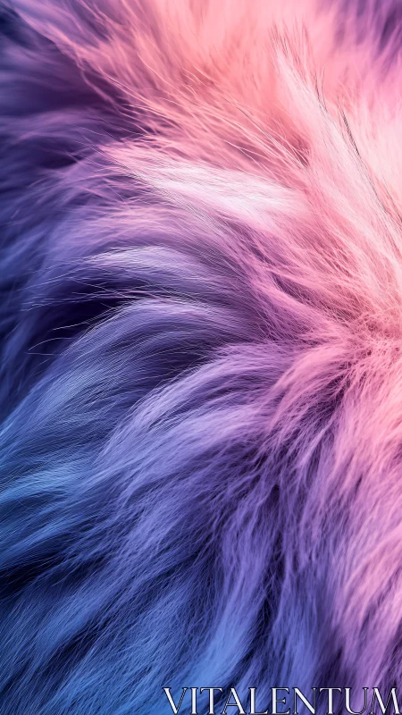 Macro gradient fur texture in soft pink and deep violet light