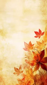 Autumn florals drifting over textured parchment glow.