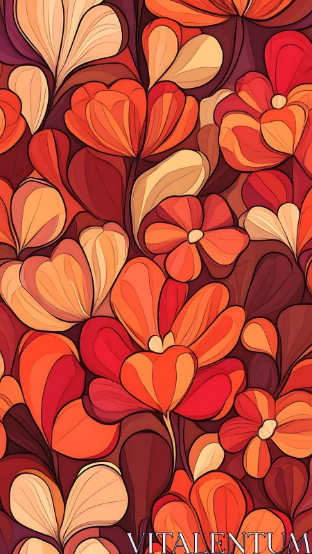 Vibrant Floral Composition with Warm Gradient Petals