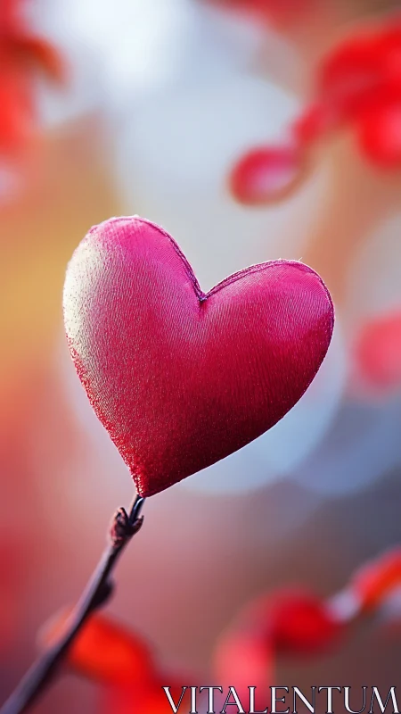 Frost-Kissed Heart: Velvet Affection Suspended in Time.