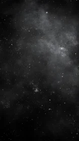 Silent starfield drifting through deep charcoal void.