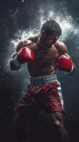 Crimson Fists Shattering Storms: Raw Power Unleashed.