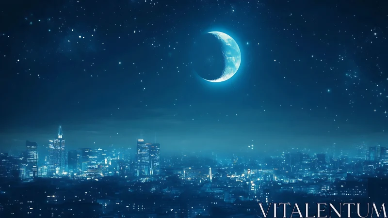 Moonlit metropolis leans into electric midnight stardust