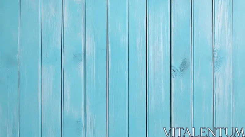 Bright blue painted wooden planks with simple vertical lines.