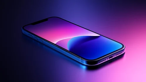 Modern Smartphone with Fluid Gradient Display Design.