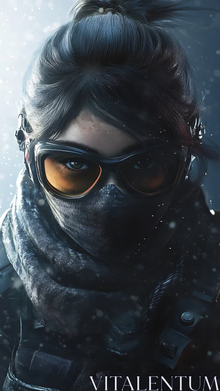 Thermal-goggled winter operative in high-detail tactical portrait.