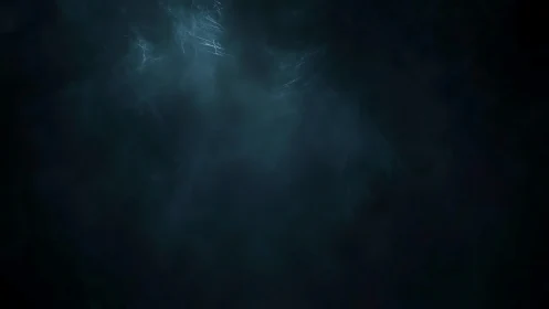 Digital painting of ethereal blue mist in deep void space.