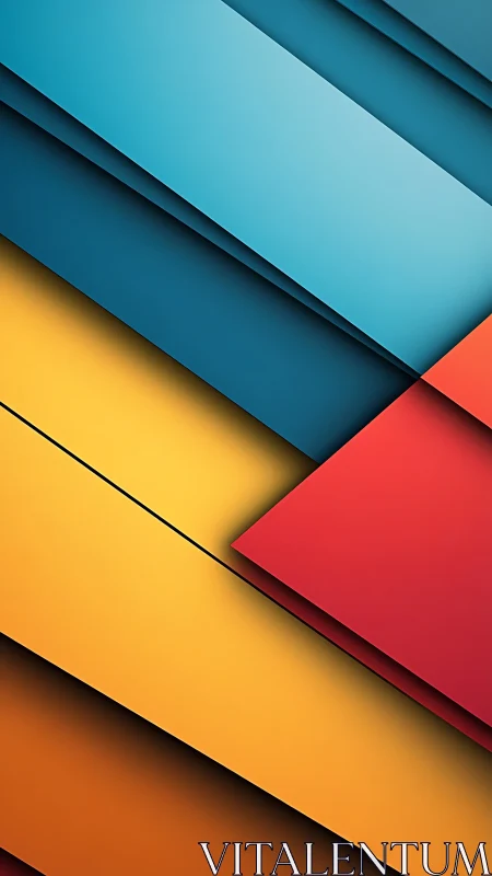 Layered color planes tilting into a vibrant quiet storm.