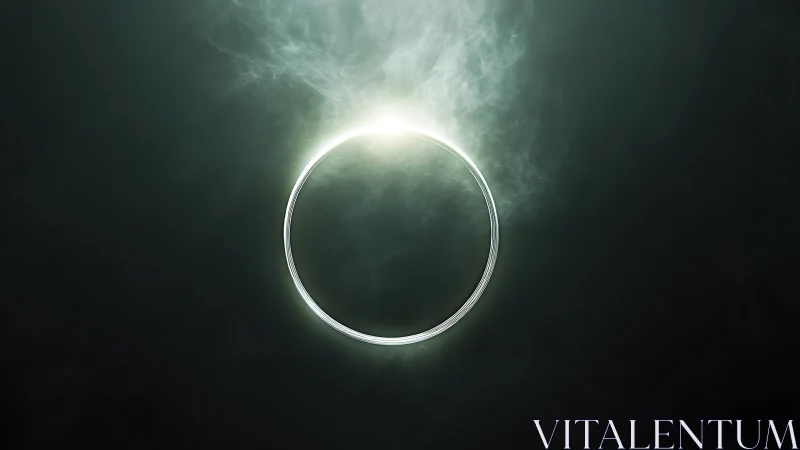 Circular luminous ring is centered on a dark gradient field