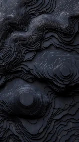 Layered dark contour relief with flowing topographic forms.
