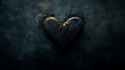 Glowing Heart in Darkness.