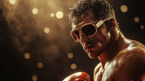 Sweat-Soaked Champion Radiates Glory Through Golden Stage Lights