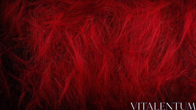 Vibrant red fur close-up texture in abstract modern style.
