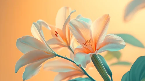 Orange-toned floral close-up with soft backlit petals.