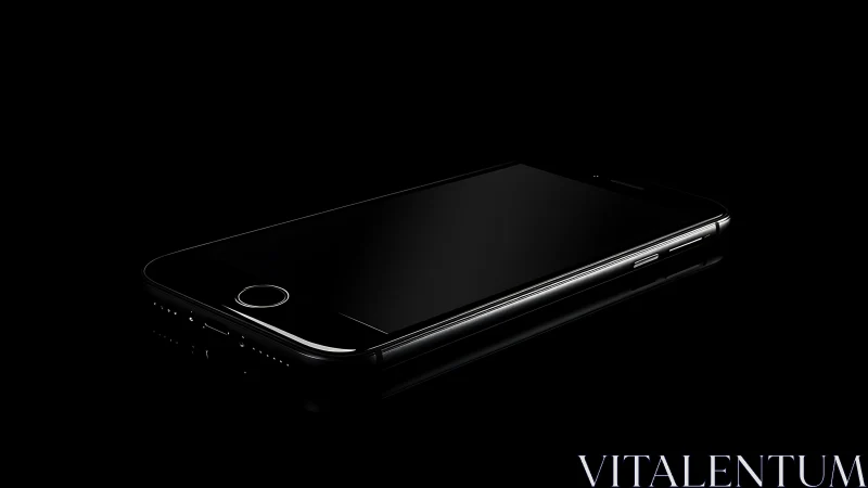 Sleek Smartphone Emerges From Darkness With Metallic Elegance